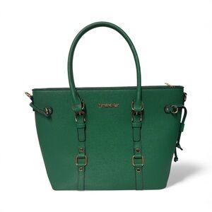 Montana West Emerald Saffiano Tote